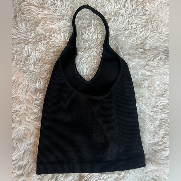 Urban Outfitters Black Ribbed Halter Top - Picture 2 of 3